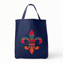 Colorful Fleur De Lis Canvas Women's Tote Bag bags