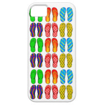 Colorful Flip Flops Fun Beach Theme iPhone 5 Case