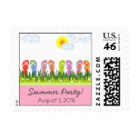 Colorful Flip Flops Fun In The Sun Birthday Party Stamps
