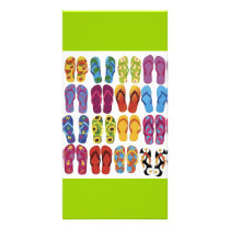 Colorful Flip Flops Vector Set Personalized Photo Card