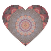 Colorful Floor Tiles Kaleidoscope 12 Heart Sticker