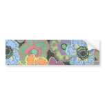 Colorful Floral Bookmark Bumper Stickers