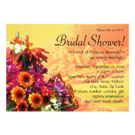 Colorful Floral Bouquet Bridal Shower Invitations
