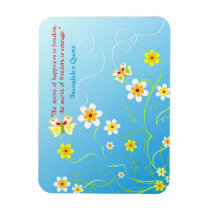 Colorful floral butterflies magnets