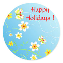 Colorful floral butterflies stickers