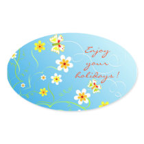 Colorful floral butterflies stickers