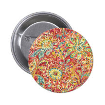 Colorful Floral Button