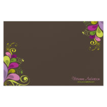 Colorful Floral Deco Leaves Custom Stationery