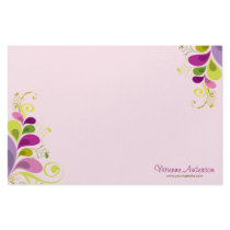 Colorful Floral Deco Leaves Custom Stationery