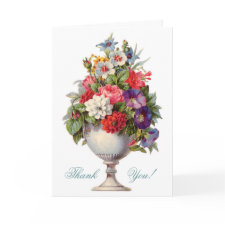 Colorful floral design ~ Thank you card