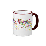 Colorful Floral Leaved Mug