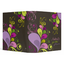 Colorful Floral Leaves Custom Planner 1.5" Binder