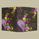 Colorful Floral Leaves Custom Planner 1.5" Binder