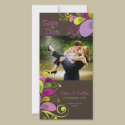 Colorful Floral Leaves Save The Date Photo Card photo cards