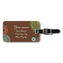 Colorful Floral Luggage Tag luggage tags