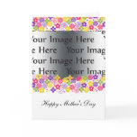colorful floral mother's day photo card cards
