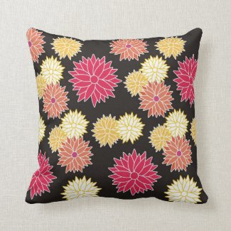 Colorful Floral Pattern Pillow