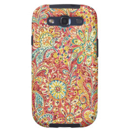 Colorful Floral Samsung Galaxy Case Samsung Galaxy SIII Cover
