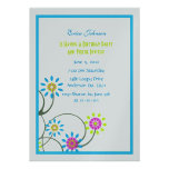 Colorful Floral Vine Party Invitation