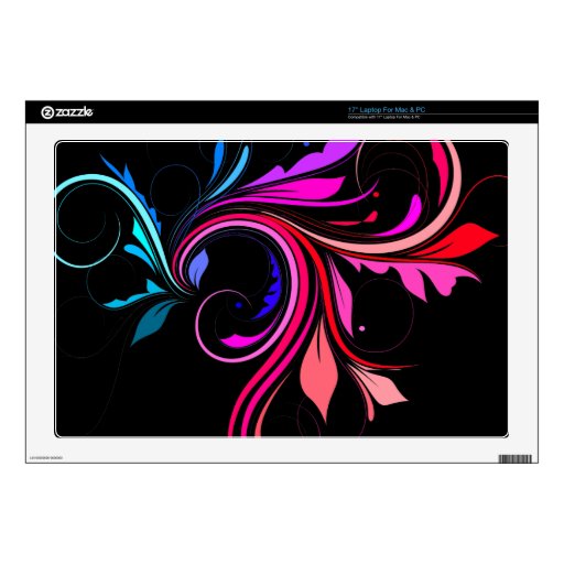 Colorful Flourish Skin For 17" Laptop
