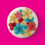 Colorful Flower Blossoms Buttons