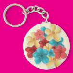 Colorful Flower Blossoms Keychain