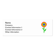 Colorful flower in rainbow colors. business card templates