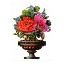 Colorful Flower Vase Poster posters by vintagegiftmall Colorful Flower Vase Poster posters