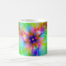 Colorful Flower With Ribbons Coffee Mugs
