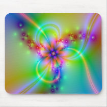 Colorful Flower With Ribbons Mouse Mat