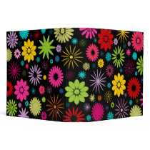 Colorful Flowers 2 Inch Binder