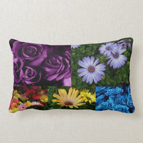 Colorful Flowers American MoJo Pillow throwpillow