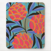 Colorful Flowers Art Deco Mousepad by vintagegiftmall Colorful Flowers Art Deco Mousepad