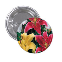 Colorful Flowers Button