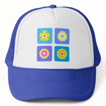Colorful flowers hats