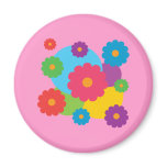 Colorful Flowers Refrigerator Magnets