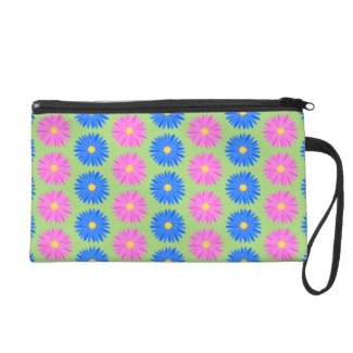 Colorful Flowers Pattern. Wristlet