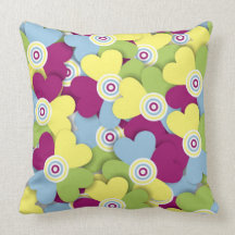 Colorful flowers pillow