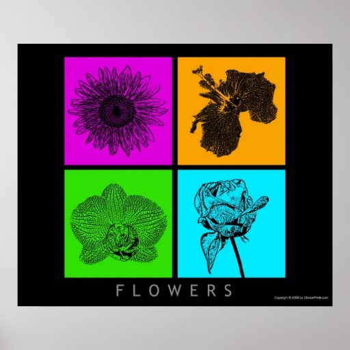 Colorful Flowers Posters
