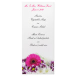 Colorful Flowers Reception Menu Personalized Rack Card