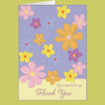Colorful Flowers - Thank You Card cards