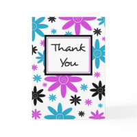 Colorful Flowers Thank You Flower Girl Card card