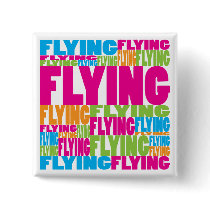 Colorful Flying Pinback Buttons