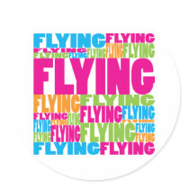 Colorful Flying Round Stickers