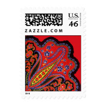 Colorful Folkart Style Paisley & Floral Stamps