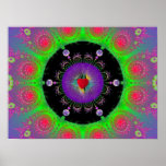 Colorful Fractal Sprial Poster