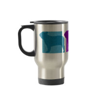 Colorful French Bulldog Silhouettes Mugs