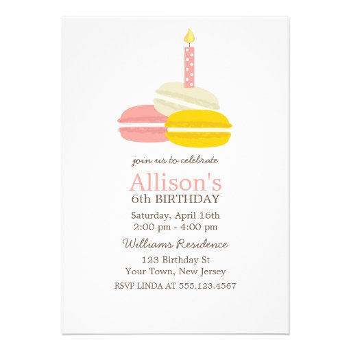 Colorful French Macarons Invite