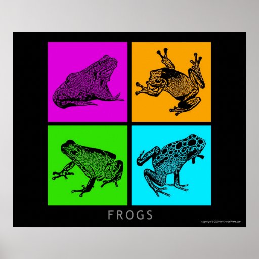 Colorful Frogs Print