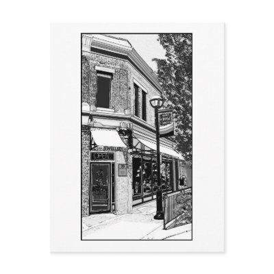 "Colorful Front Street Series" (1/4) Postcards by NueScape_Designs